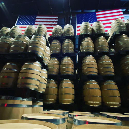 Locke + Co Distilling Whiskey-Barrels aging in Colorado