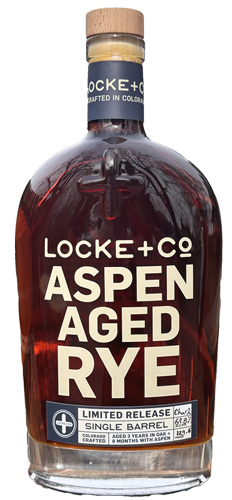 Locke + Co Aspen Age Rye Limited Release Single Barrel Bottle