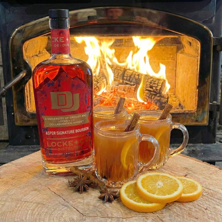 Spiked Hot Apple Cider with Locke + Co DU Bourbon
